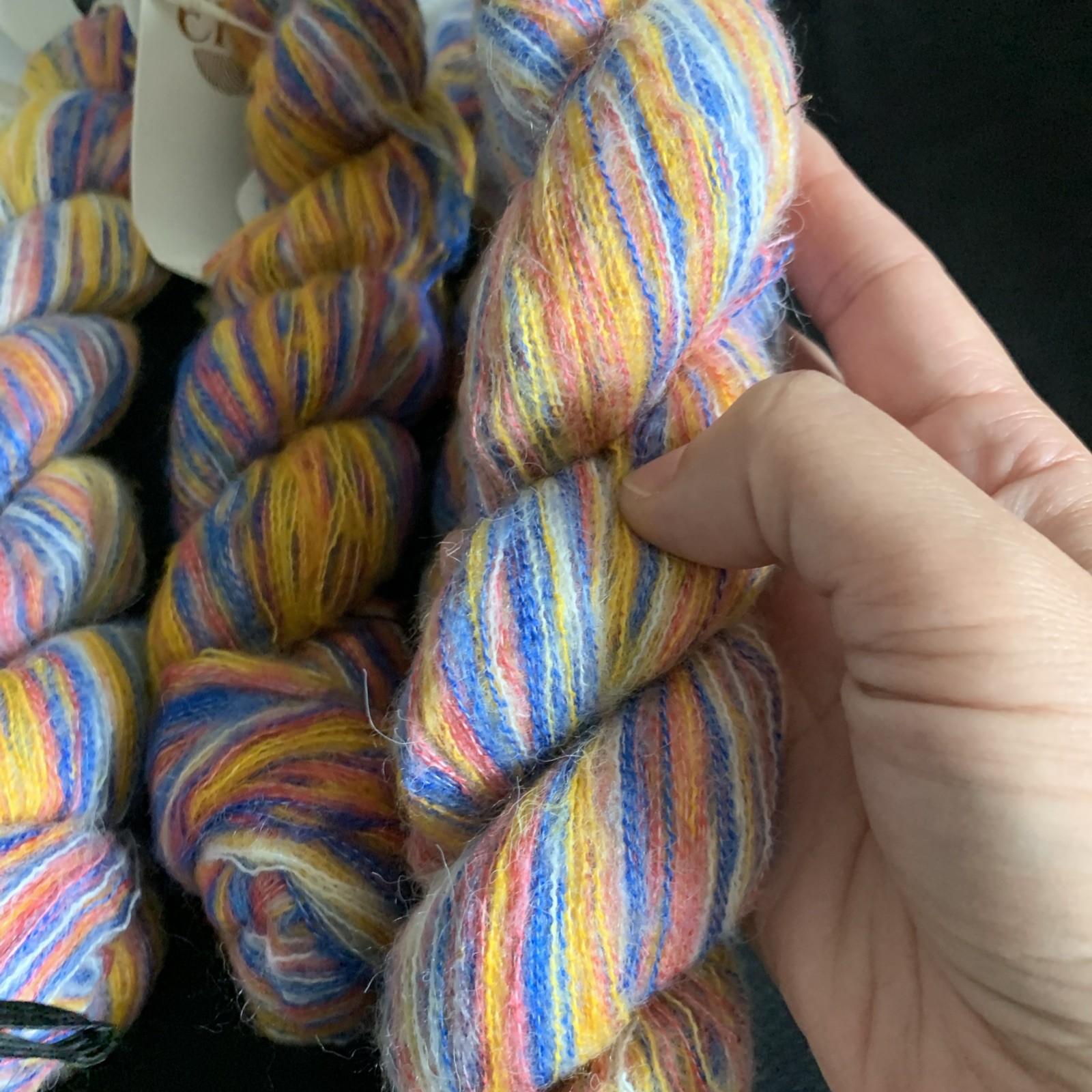 lace mohair yarn hank 50g * 4(#1213)