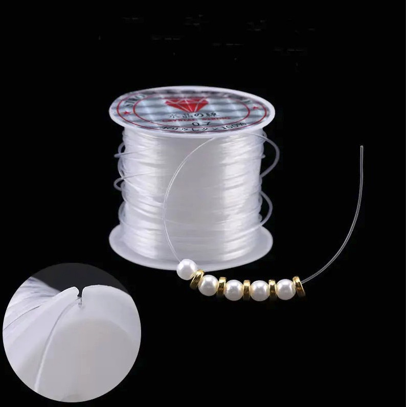 100M Clear Nylon Beading Thread Crystal Jewelry String Cord – NEW