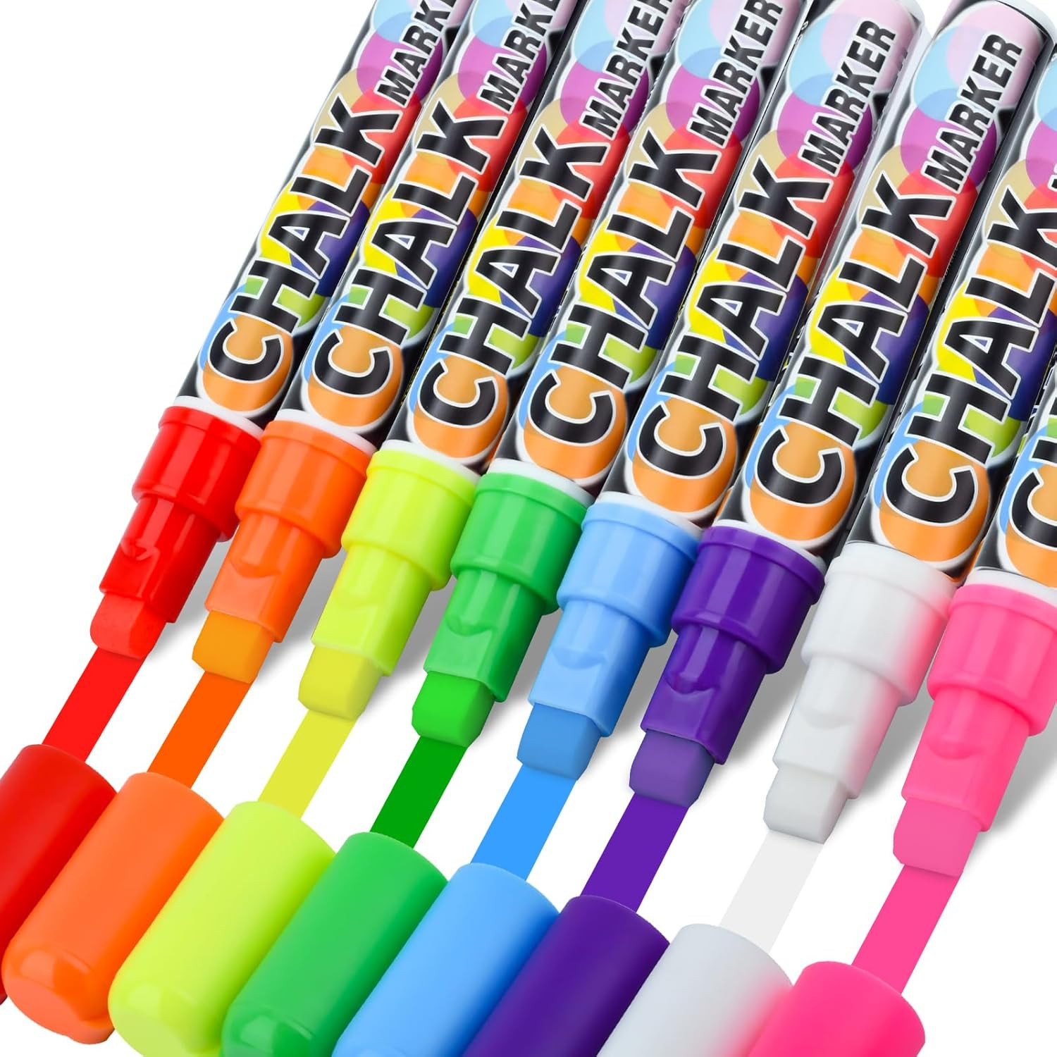 Window Chalk Markers for Cars, Liquid Chalk Marker Pens for Glass, Wet Erase Mar