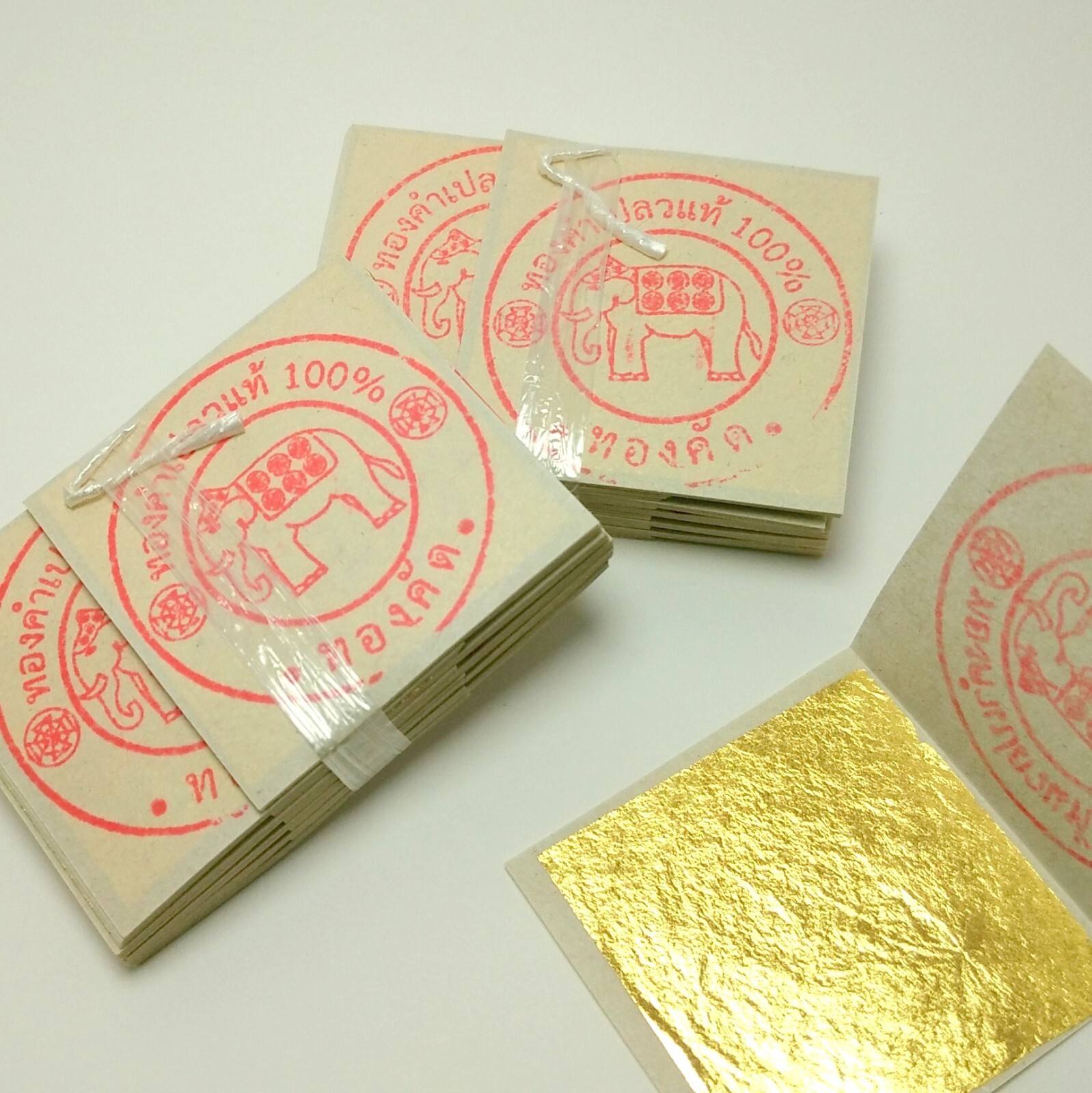 300 Sheets Pure Thai Gold Leaf Sheets for Creative Craft Decoration Projects