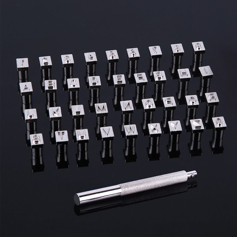 Leather Stamps Alphabet Letter Number Stamp Punch Set for Leather Stamping DIY