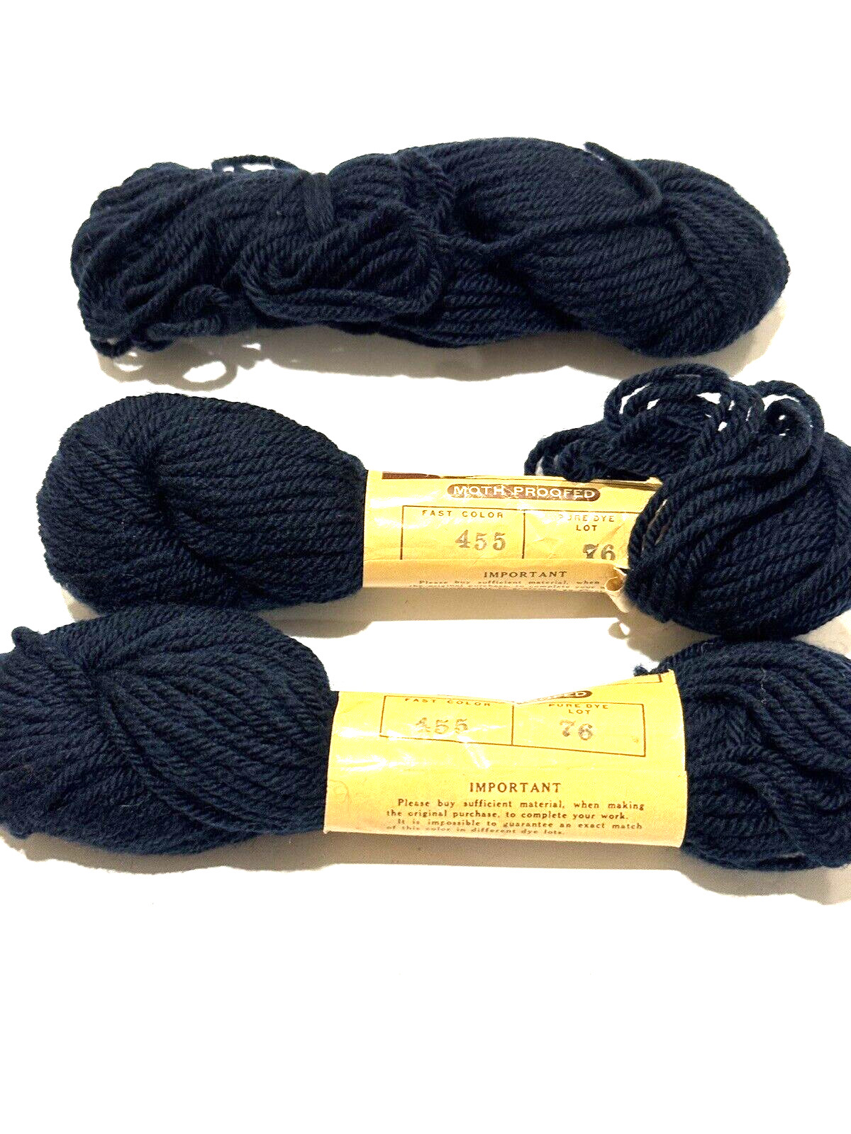 VTG Diana Anglo Tapestry Wool Yarn 455 DL 76 Needlework USA Craft Lot of 3 READ