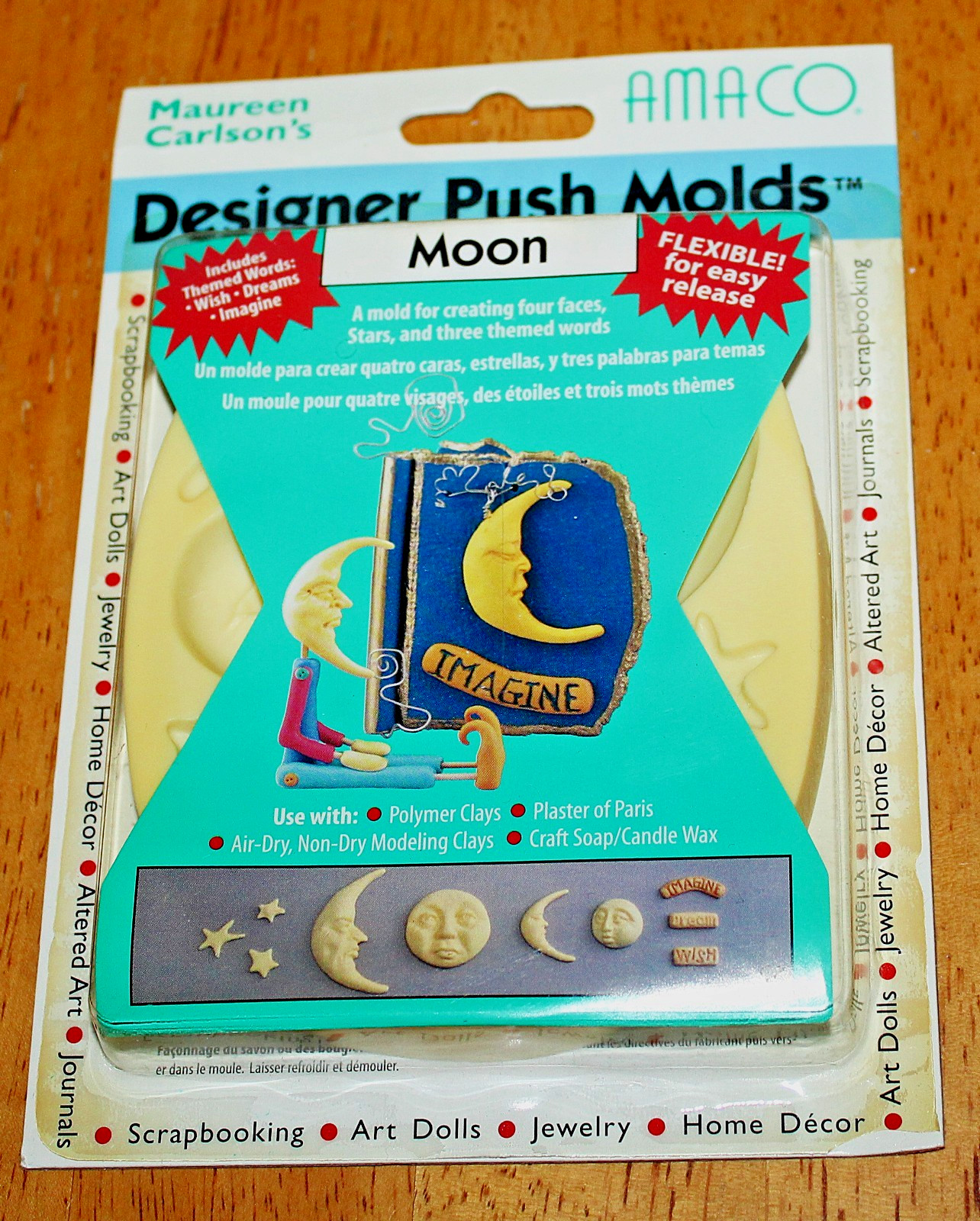 Amaco ~ MAUREEN CARLSON’S MOON Designer Push Mold #12314P New/unused – Silicone