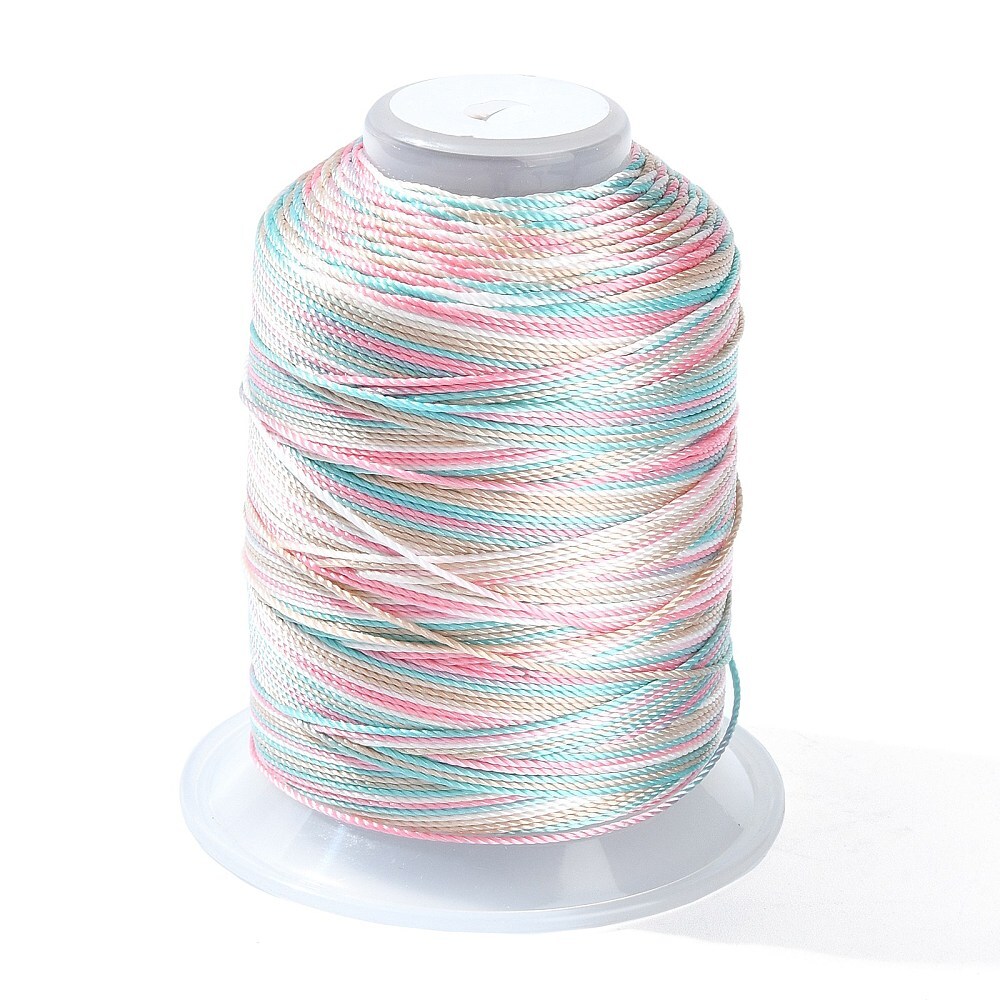250M Gradient Dyed Polyester String Thread Macrame Cord for DIY Jewelry Making