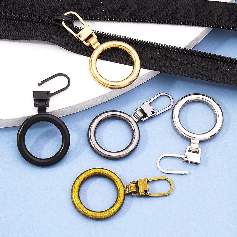 4 PCS Detachable Zipper Pull Replacement Zippers Pull Tabs Zipper Sliders Repair