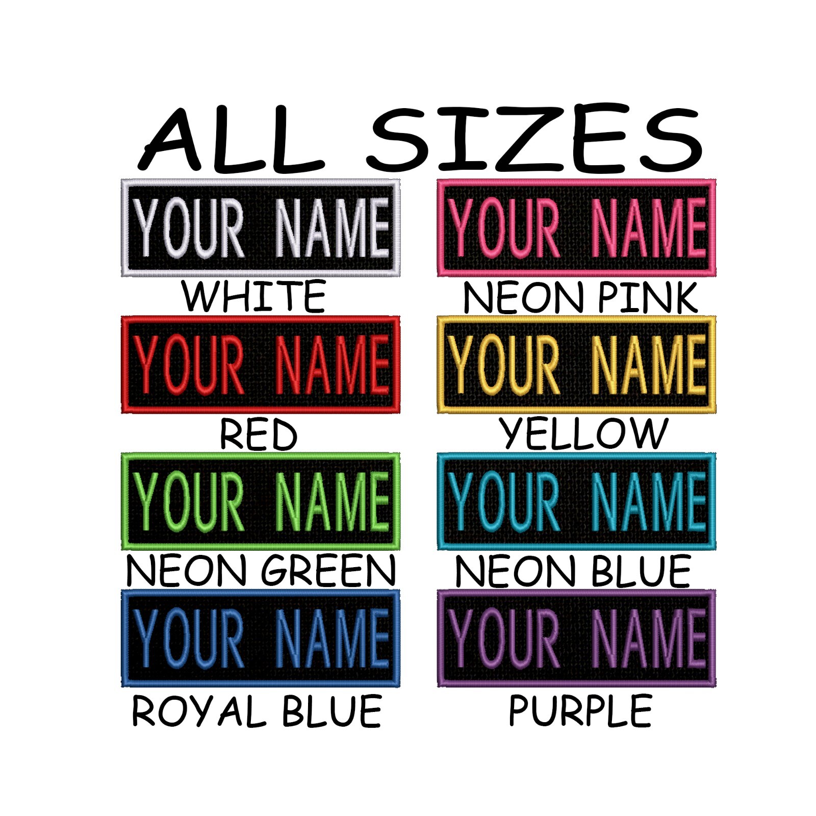 Custom Embroidered Name Tag Sew on Patch Motorcycle Biker Uniform Costume Vests
