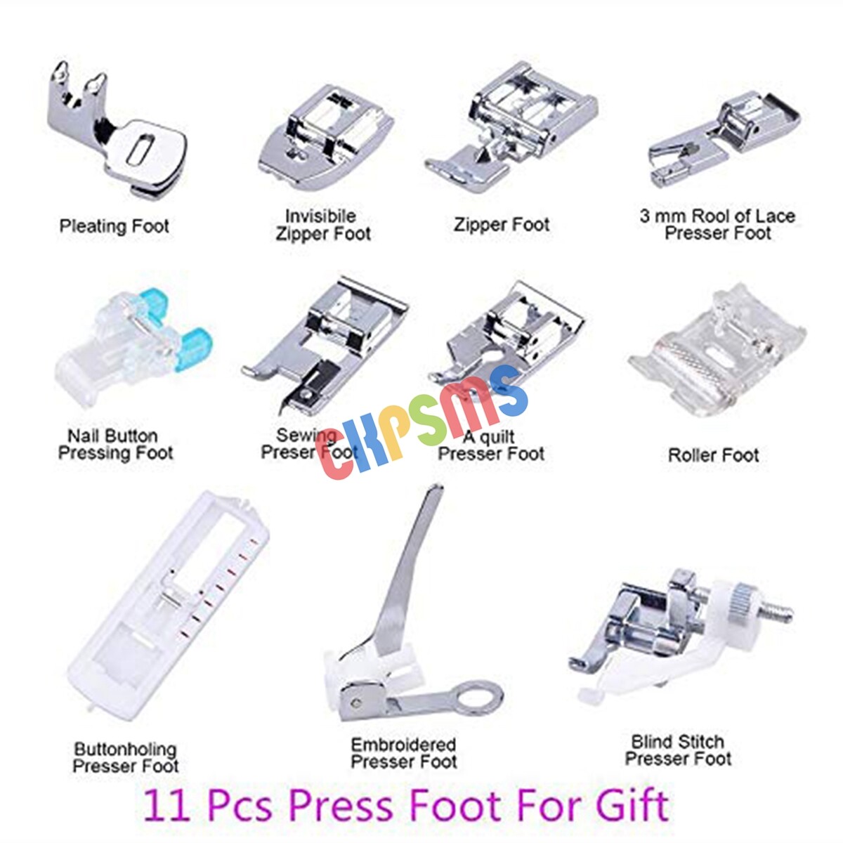 11PCS Presser Feet Set FOR Singer, Brother,Janome,Elna,Kenmore low Shank Sewing