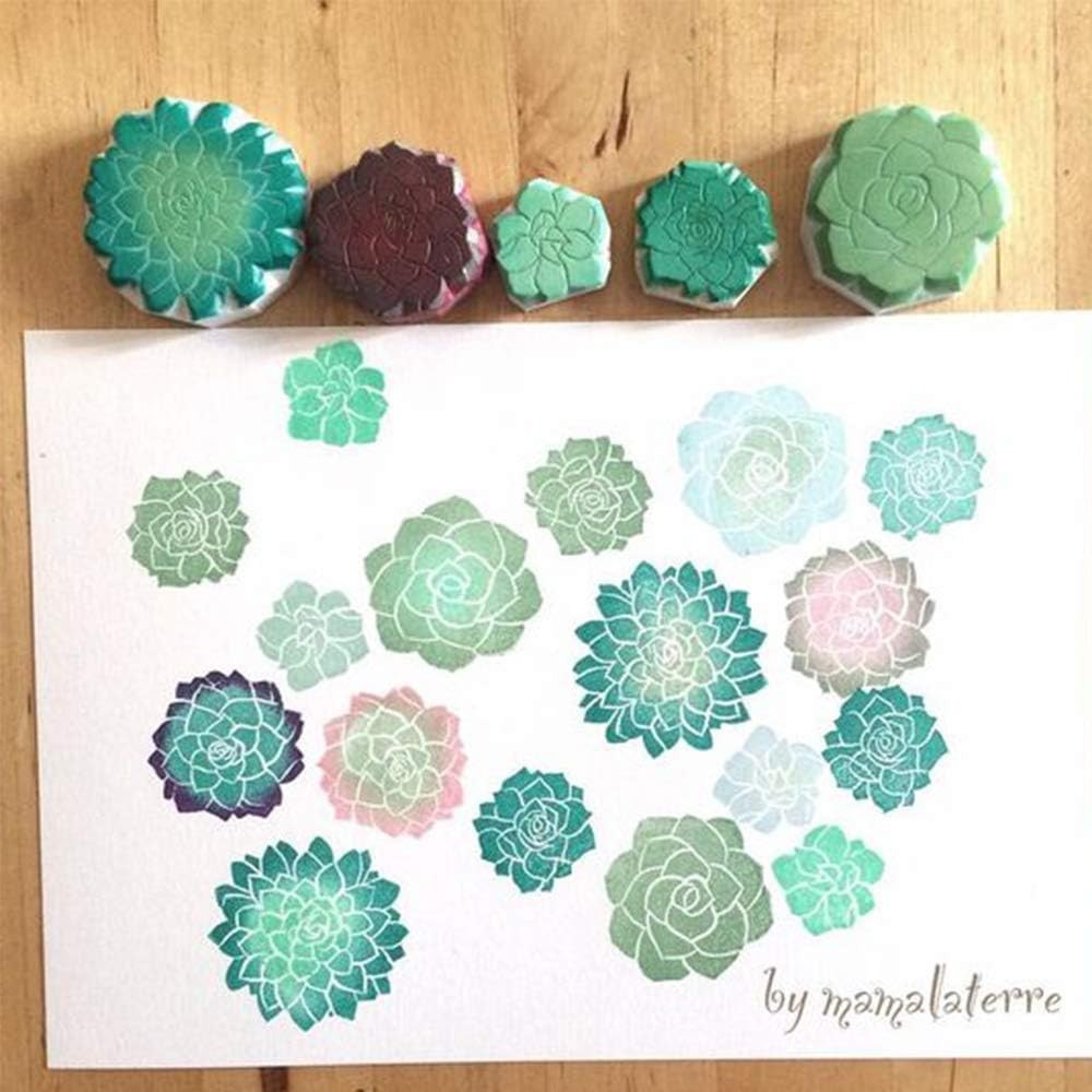 Printmaking Supplies: 8pcs Rubber Stamp Carving Blocks