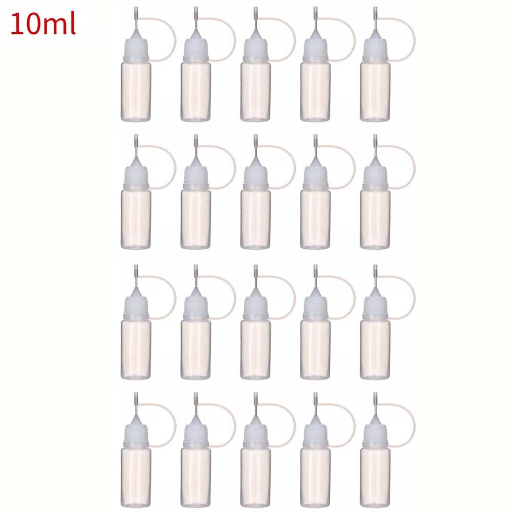 20Pcs 10ml Needle Tip Glue Bottle Dropper Plastic Bottles_ for DIY Painting USA
