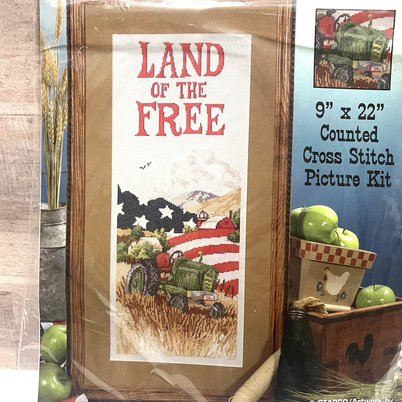 Design Works Counted Cross Stitch Picture Kit Land of the Free #2344 STAPCO