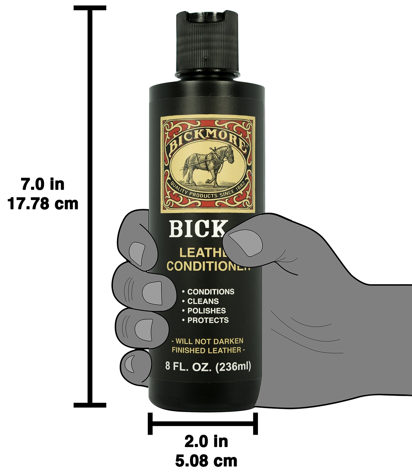 Bick 4 Leather Conditioner and Leather Cleaner 8 oz – Will Not Darken Leather…