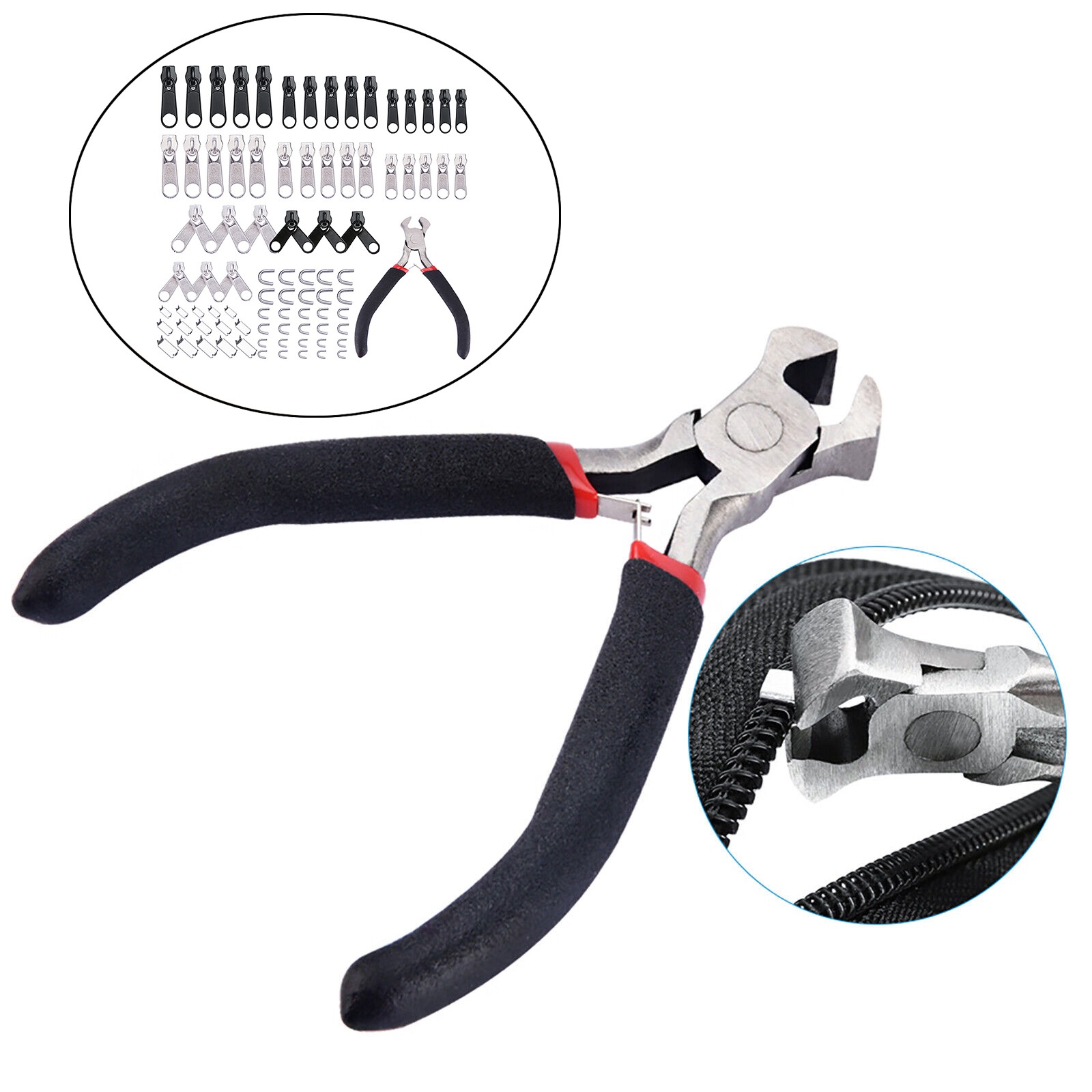 85Pcs Fix Zipper Zip Slider Repair Instant DIY Kit Removable Rescue Replacement