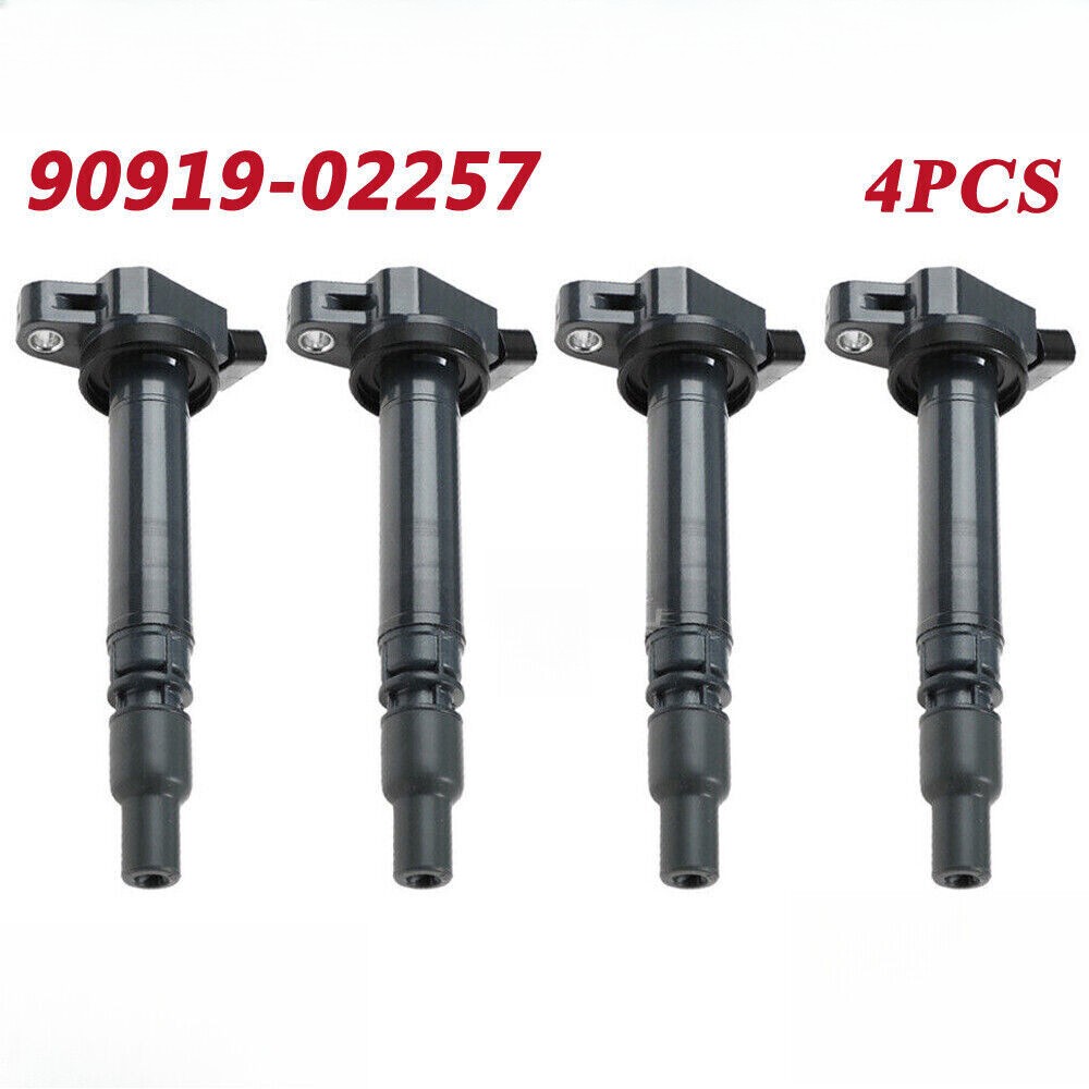 90919-02257 4X New Ignition Coils for 2012-2015 Scion iQ 1.3L l4 9091902257