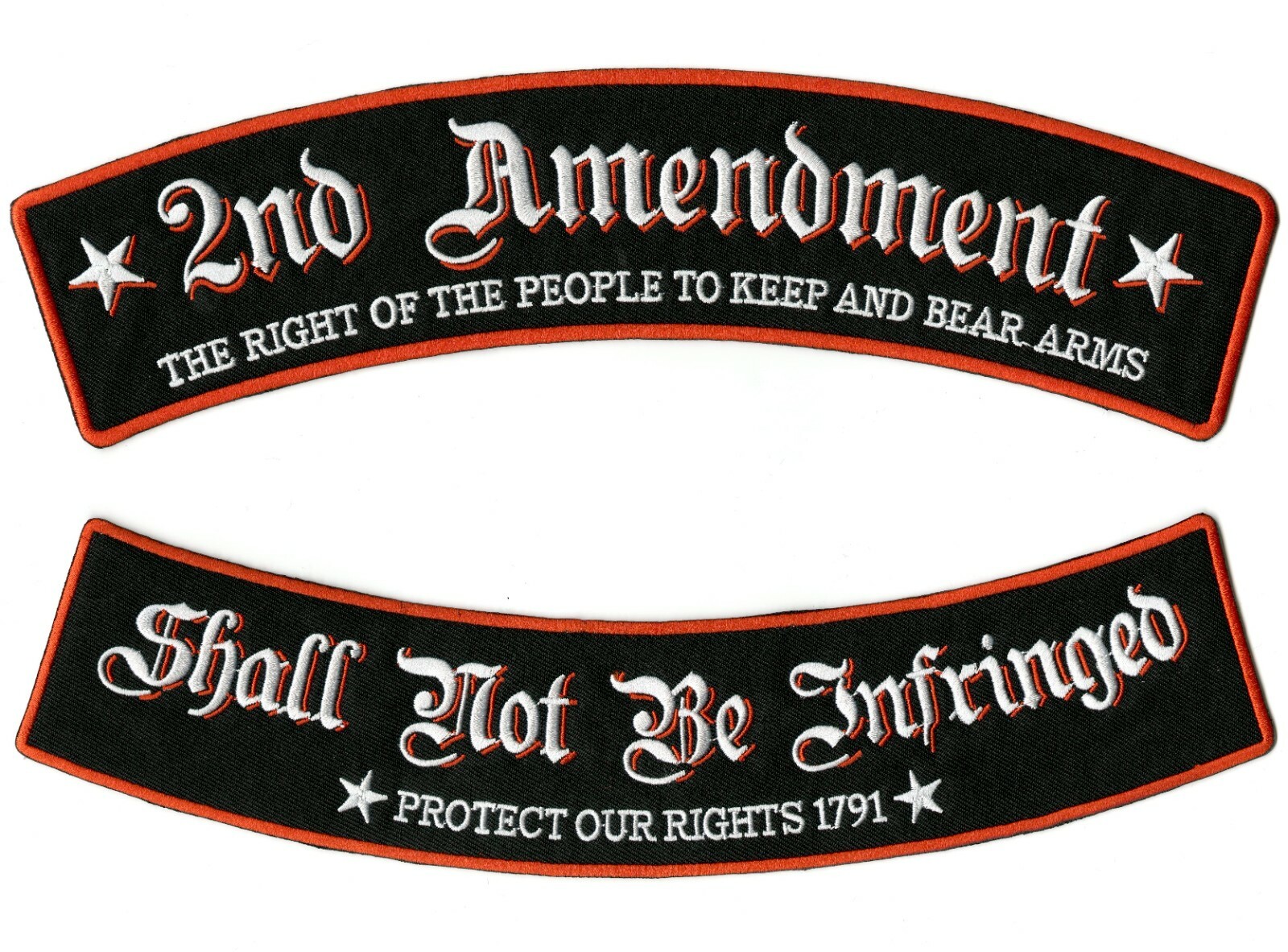 2nd Amendment Rockers 12″ |Shall Not Be Infringed Patriotic Military Embroidered