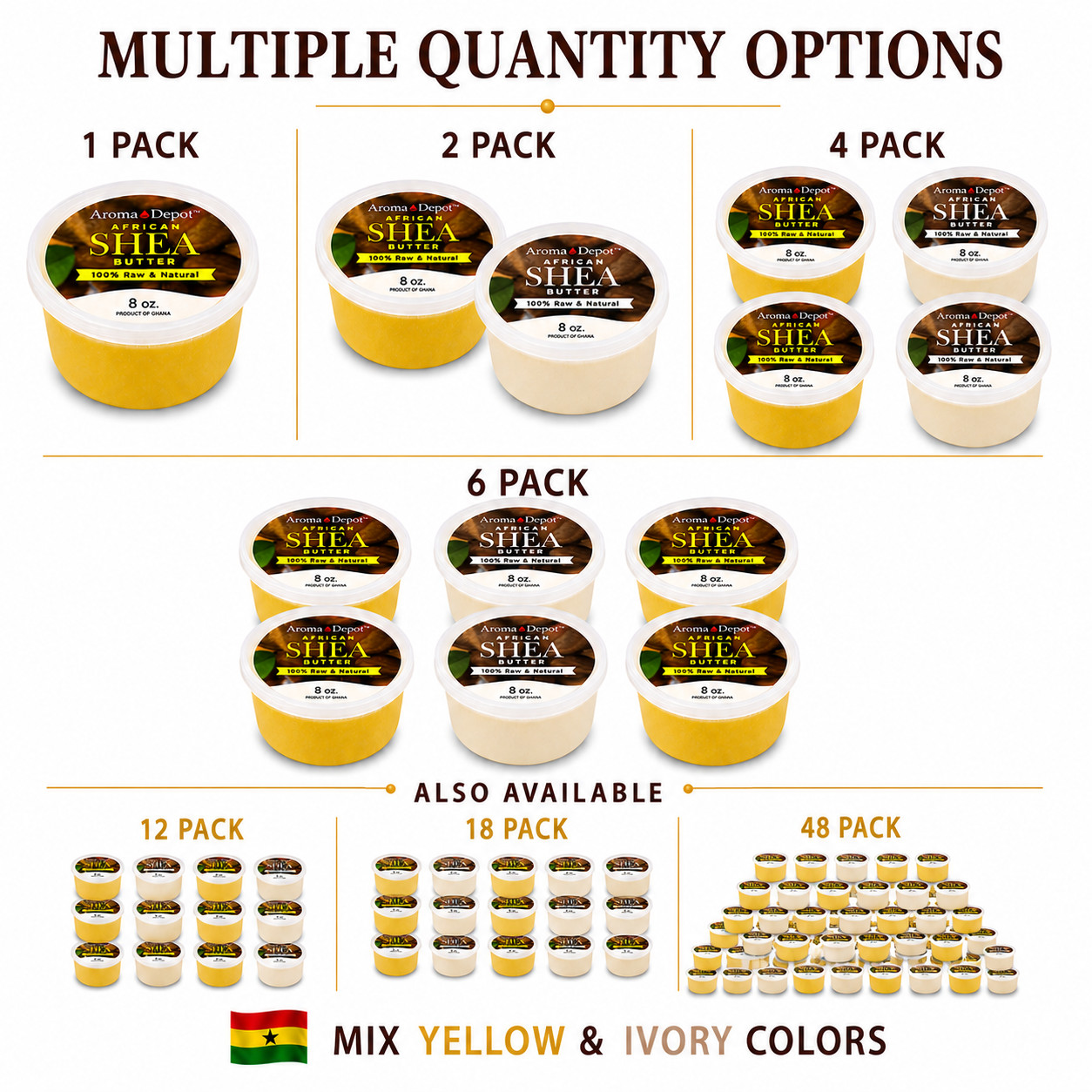 Wholesale 8 oz. African Shea Butter Bulk 100% Pure Raw Unrefined Deli Containers