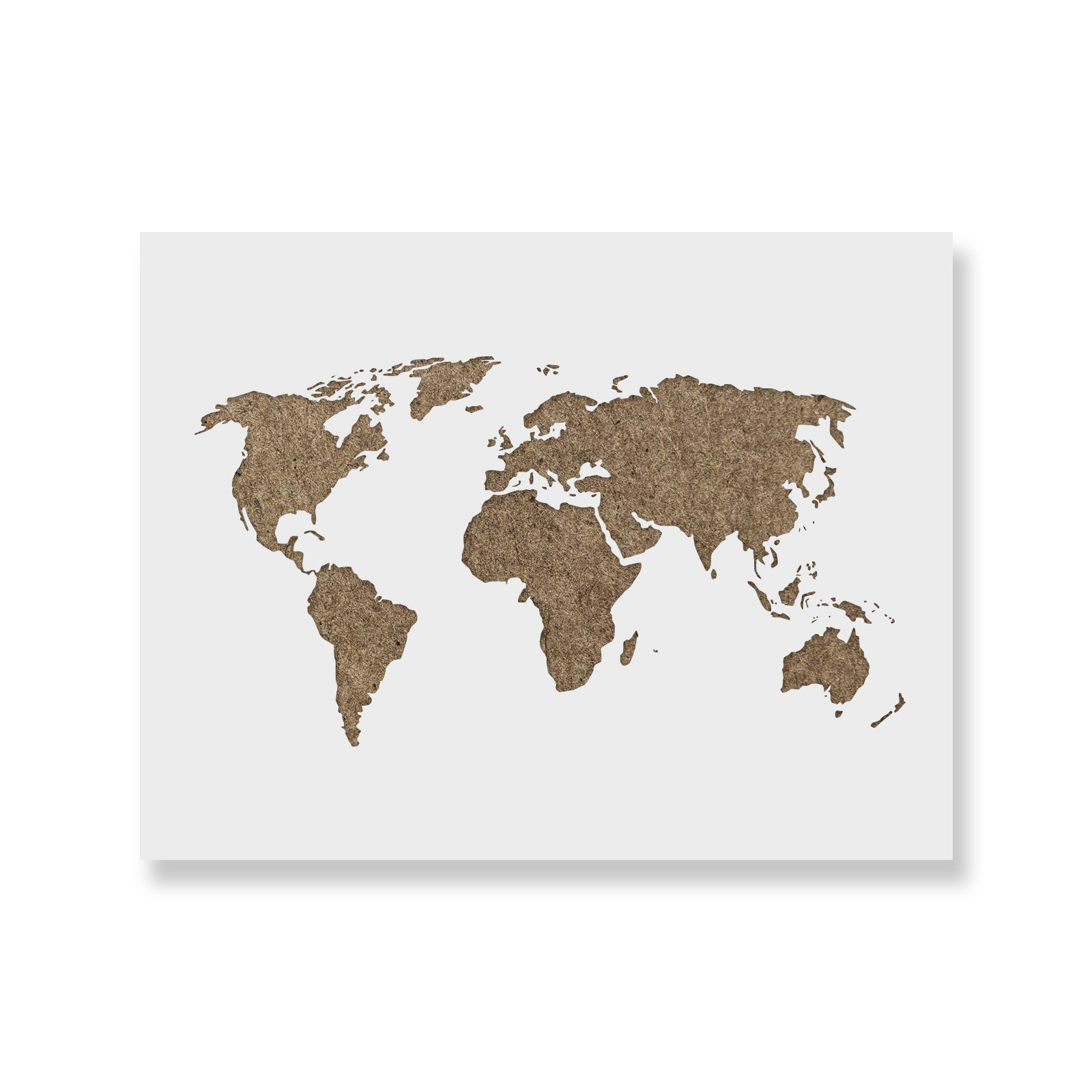 World Map Stencil – Durable & Reusable Mylar Stencils