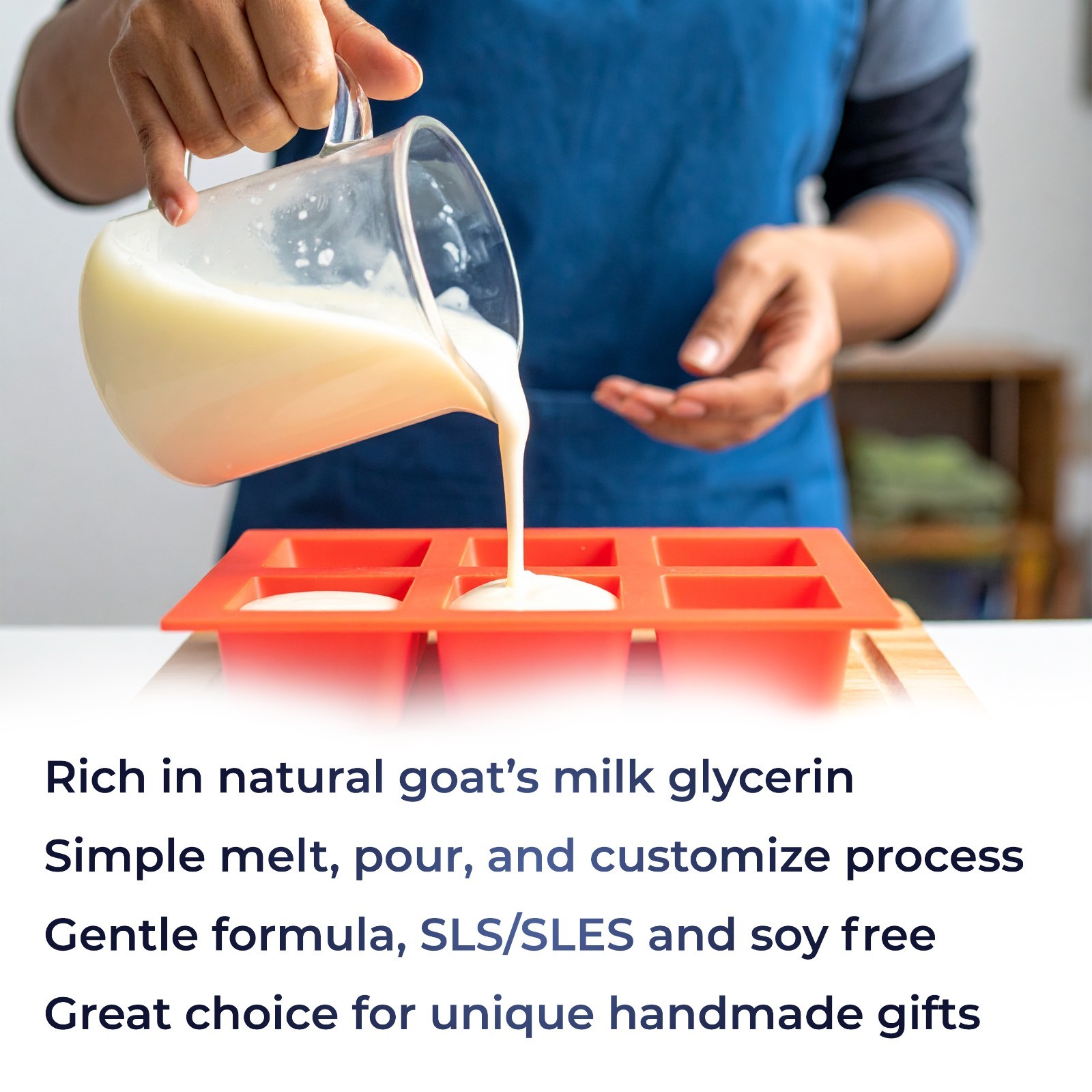 2,5,10,25 LB – GOATS MILK Soap Base by Velona | SLS/SLES free | Melt and Pour