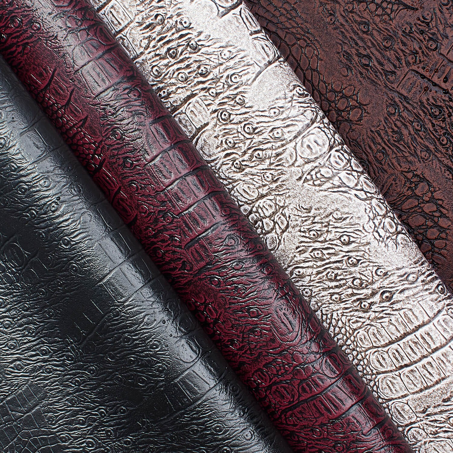 Ottertex® Alligator Vinyl Leather 56” PVC Polyester Waterproof Fabric BTY
