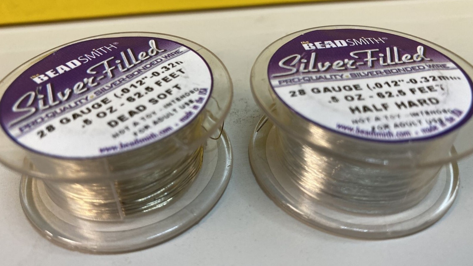 BEAD SMITH SILVER FILLED Wire Half Hard – Dead Soft 18-28 Gauge NEW