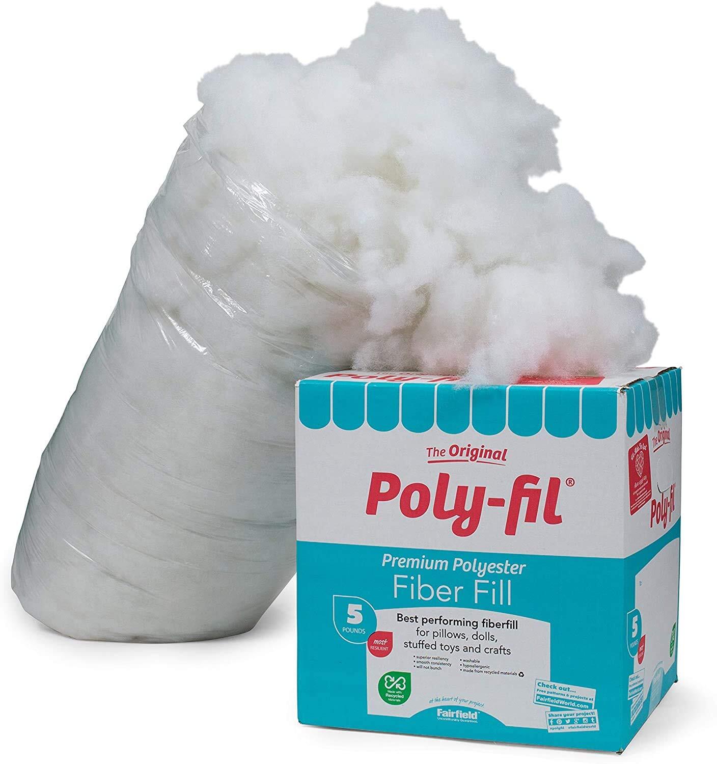 The Original Poly-Fil, Premium Polyester Fiber Fill, Soft Pillow 5 lbs. Box