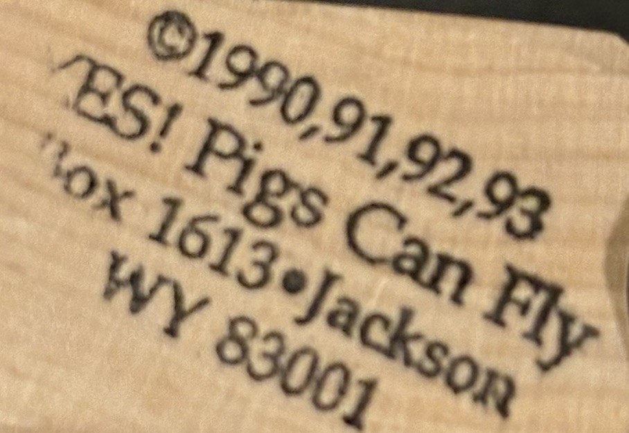 Yes! Pigs Can Fly Roadkill Armadillo Rubber Stamp