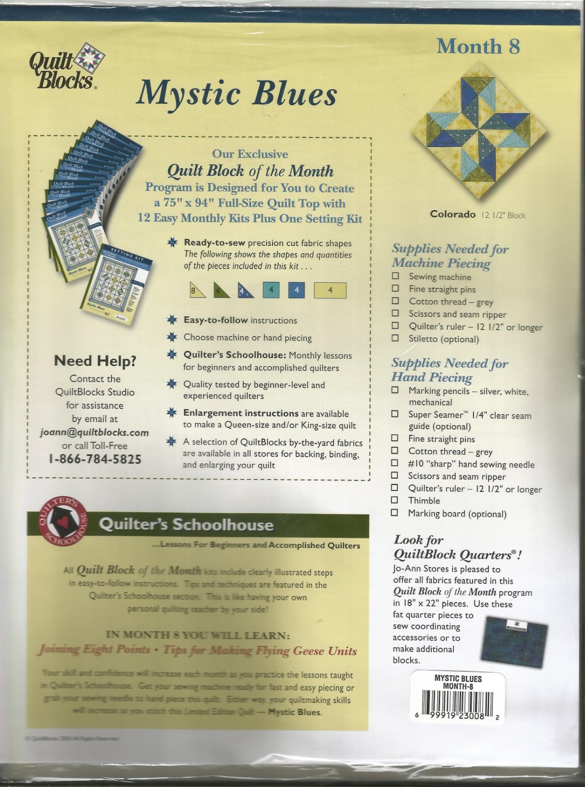 Choice MYSTIC BLUES Quilt Block of the Month JoAnn 1 2 4 5 6 7 8 9 10 11 12