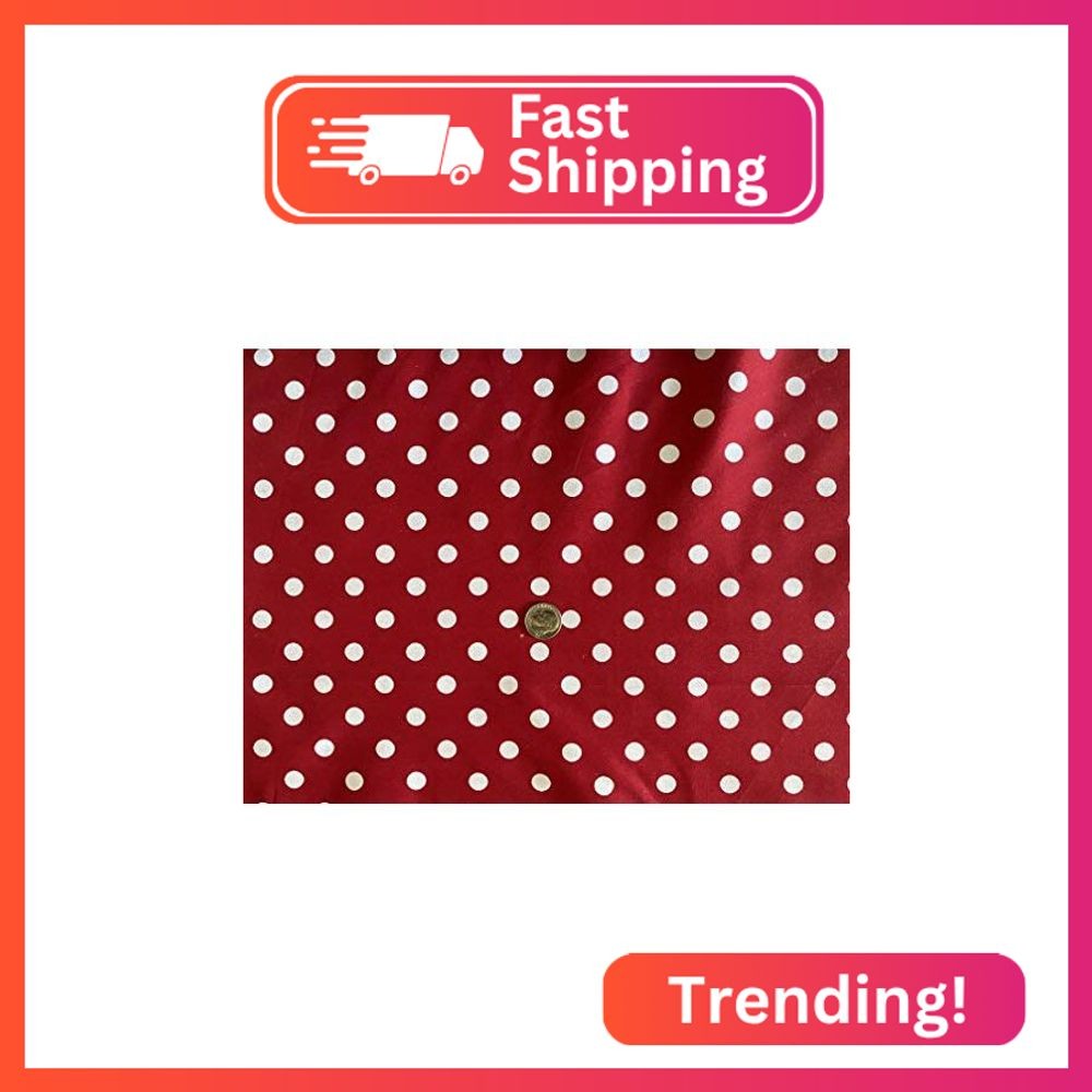 Valentina Textile inc Small Polka Dot Poly Cotton Multi-Colors 60″ Wide Polyeste