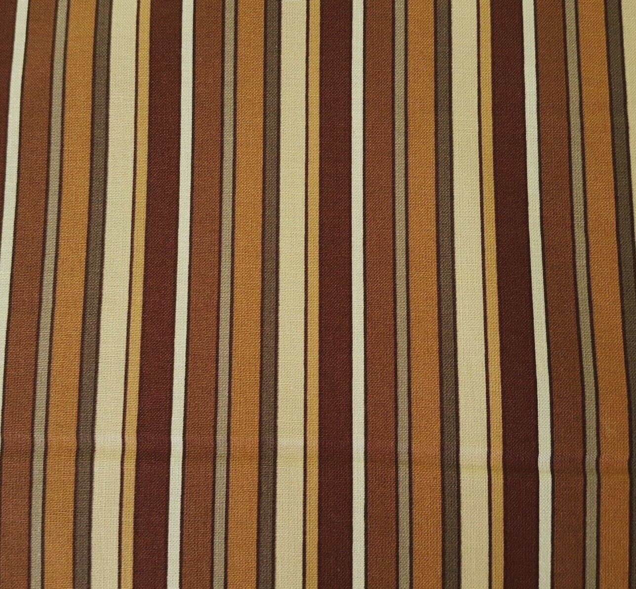 28″ Tan Brown Taupe Stripe Print Heritage Studio Collection Fabric Tradition