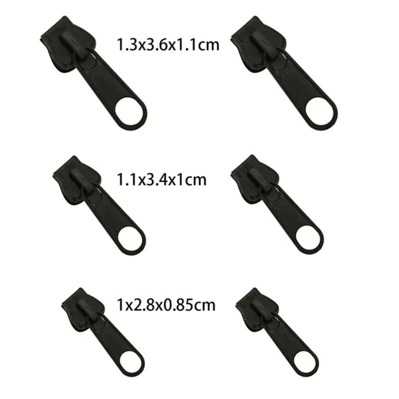 Fix Zipper Zip Slider Repair Instant Kit Removable Rescue Replacement Pack of 6P