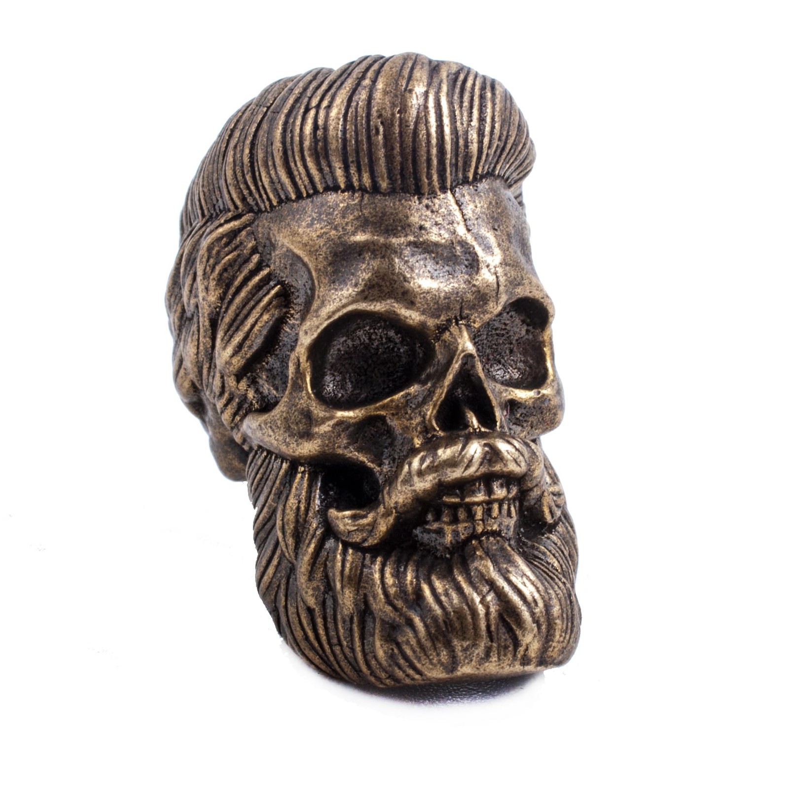 Skull Bead for Paracord, Lanyard, Keychains, Bronze Copper, 0.69 x 0.55 x 0.7
