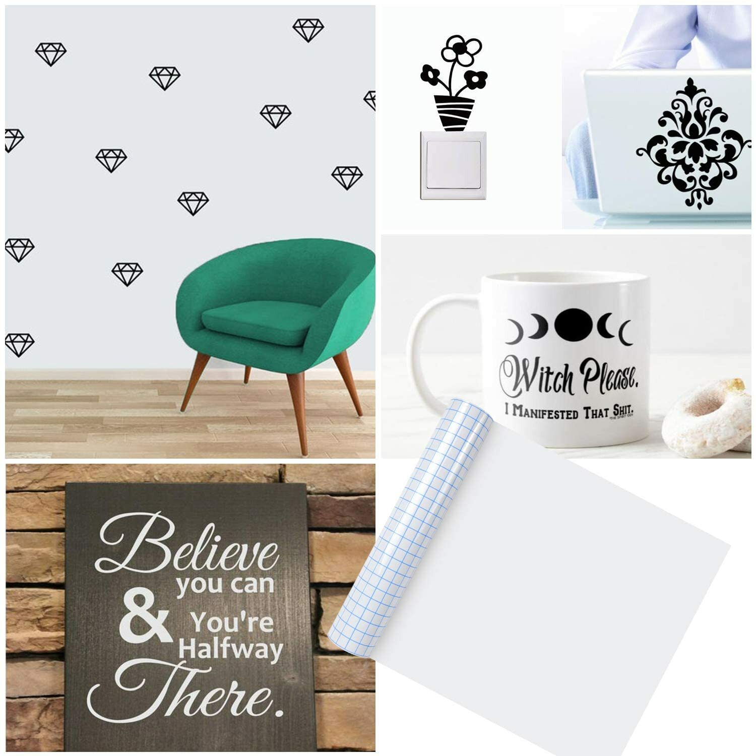 Vinyl Transfer Paper Tape Roll Craft Application Paper Transfer Paper for Cricut