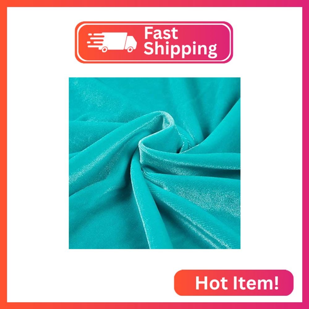 Valentina Textile Inc Stretch Velvet Fabric is 58/60″ inches Wide (1 Yard, Tiffa