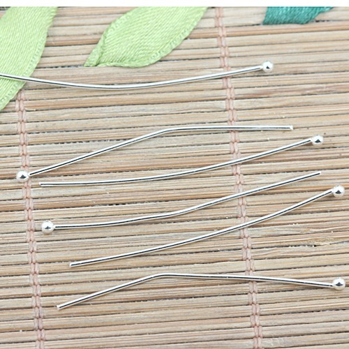 100pc Silver Color 0.7*40mm Round Head Pin Findings For DIY Making G2145