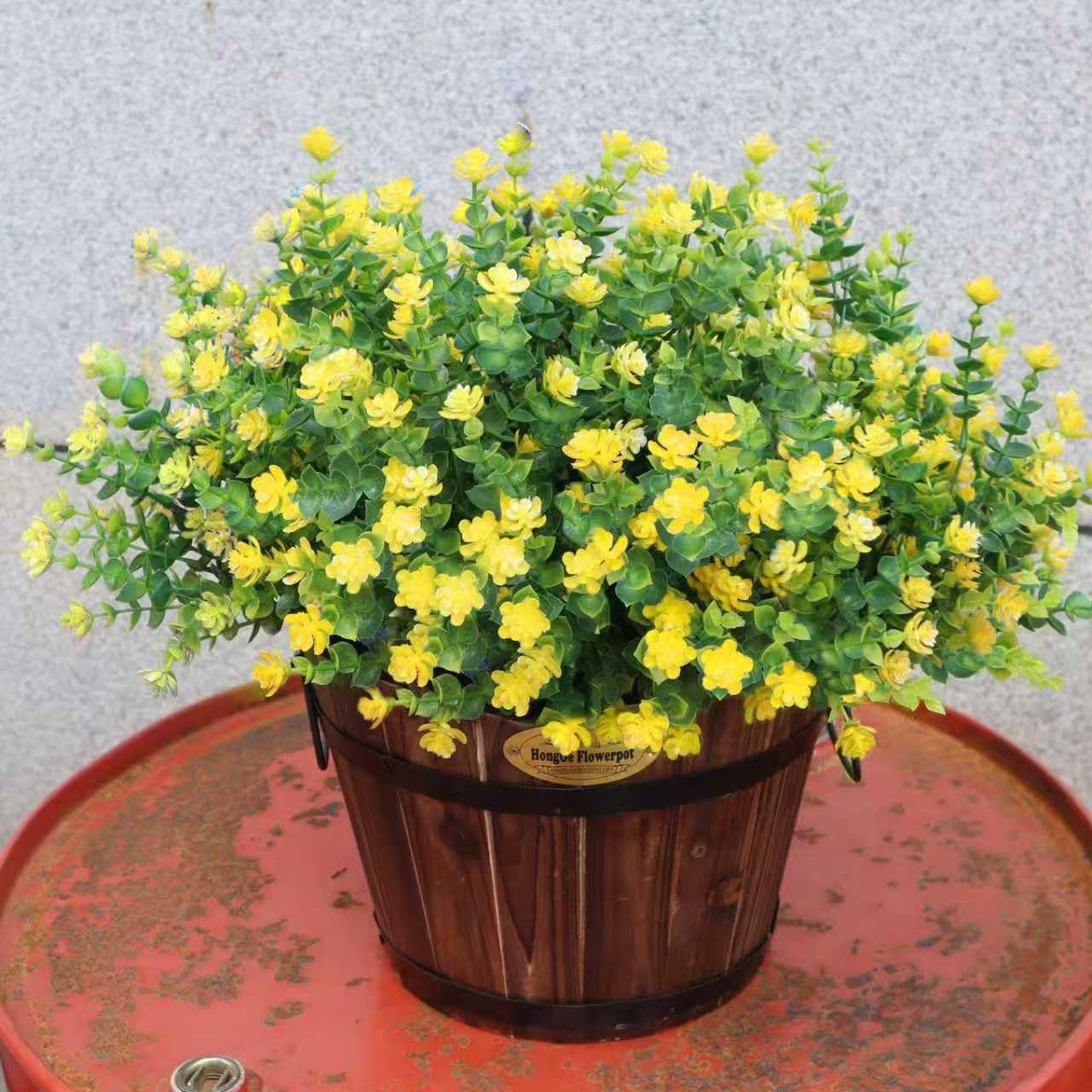 Artificial Flowers for Outdoors, 12 Bundles UV Resistant Realistic Faux Plant…