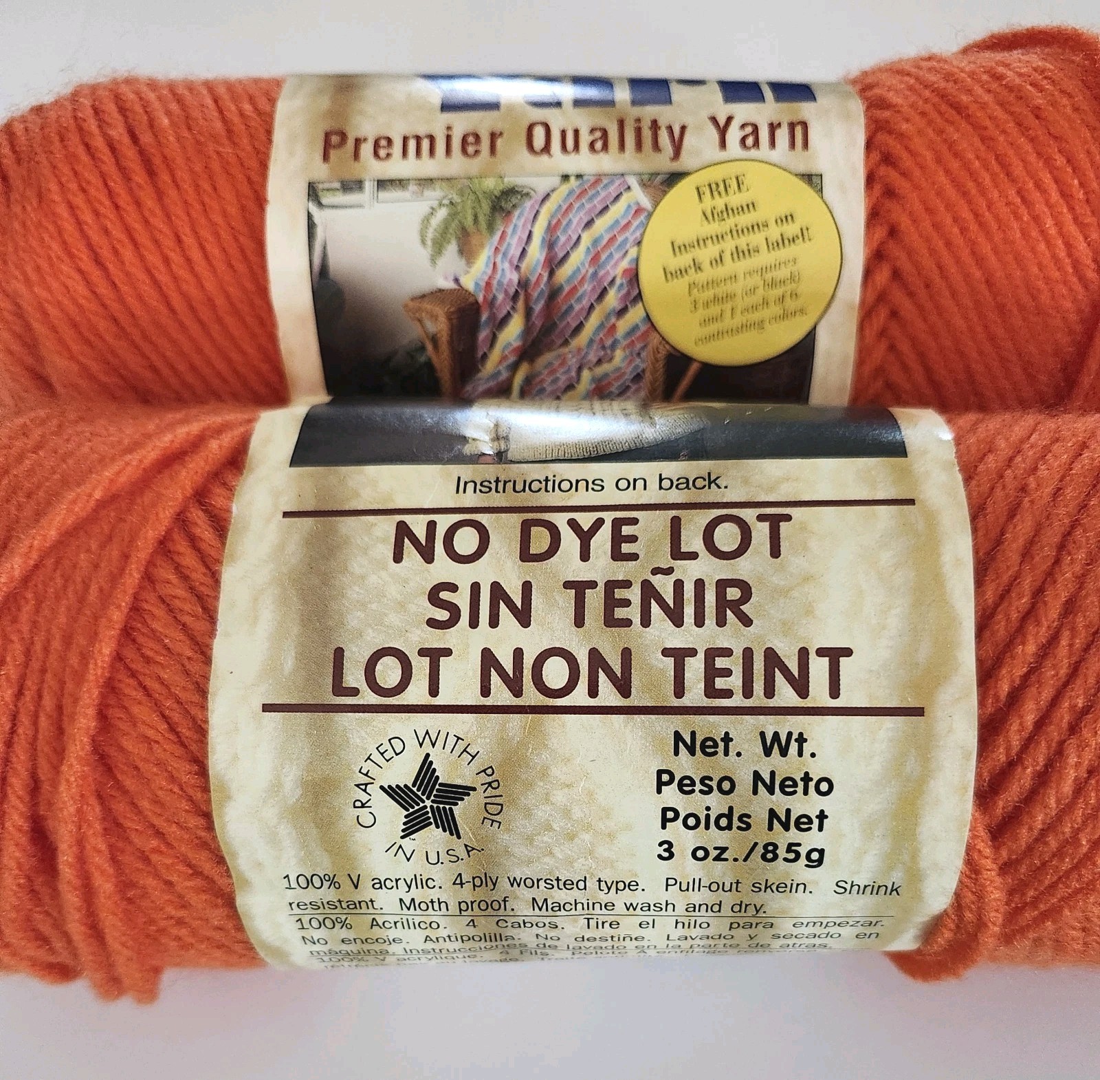 Pop’n Yarn Premier Quality Yarn Sea Coral A3-211 Lot Of 2