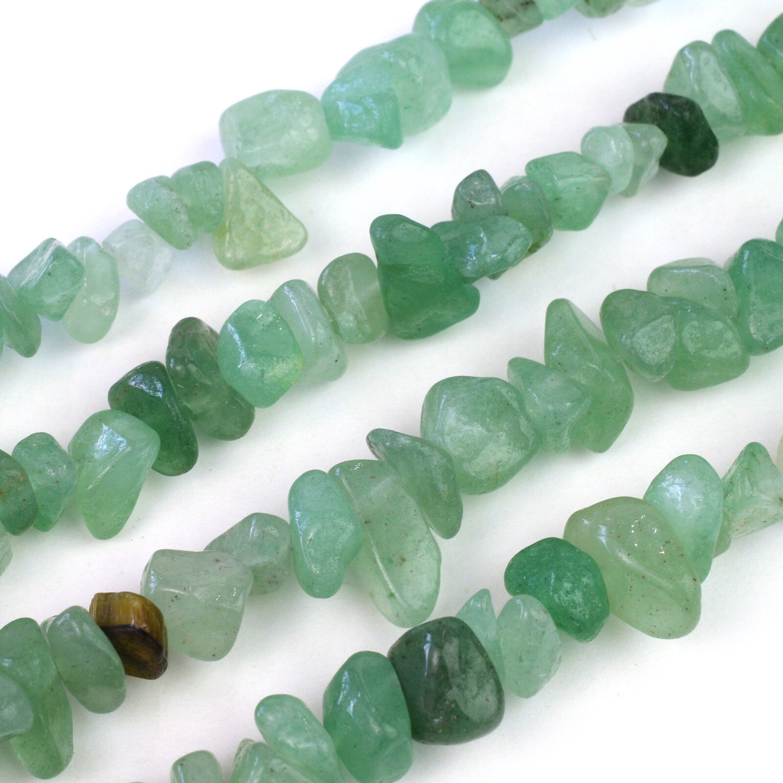 Natural Green Aventurine Chip Beads 32” Strand 5~8mm Jewelry Making Bulk Loose