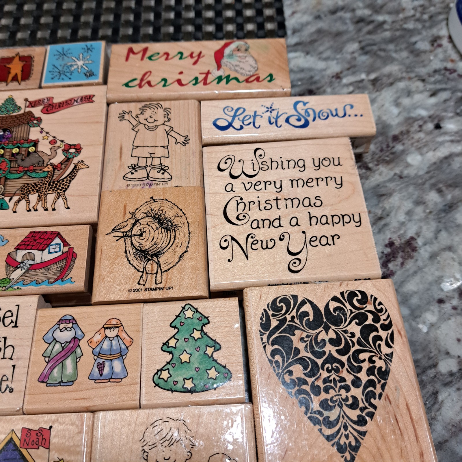 25 Rubber Wooden Stamps Mixed Lot Various Sizes & Themes