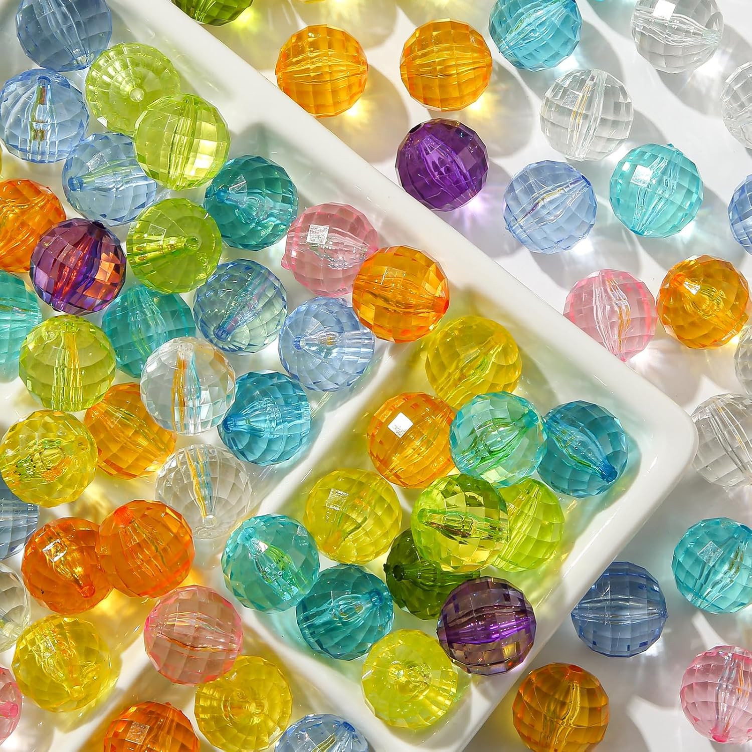 20Mm Acrylic Beads 100Pcs Chunky Bubblegum Bead Bulk Mixed Color Opaque Beads fo