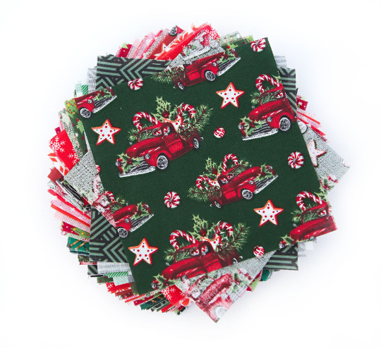 Christmas Variety Fabric Charm Pack – 100% Cotton Quilting Fabric 5″ Squares