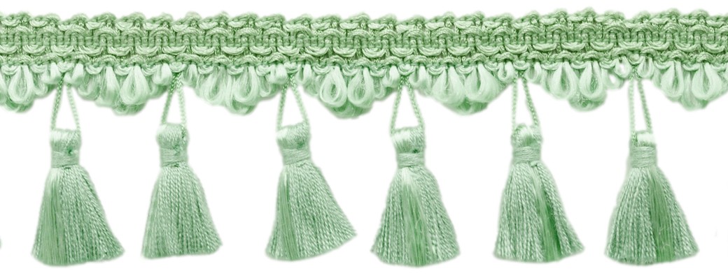 DÉCOPRO 2 1/4″ Tassel Fringe Trim, Color# L83 – Sage Green [Sold By The Yard]