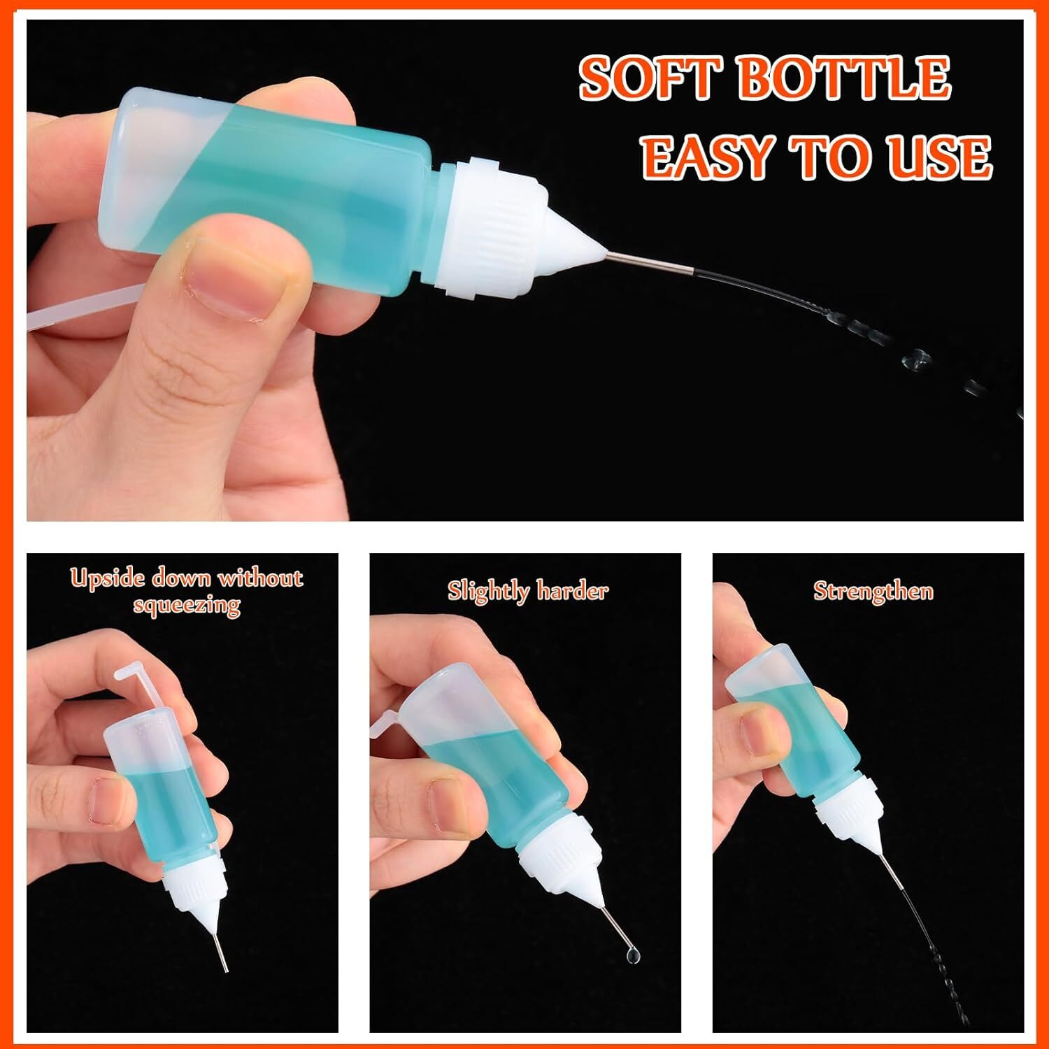 40Pcs 10ml Needle Tip Glue Bottle Dropper Plastic Bottles_ for DIY Painting