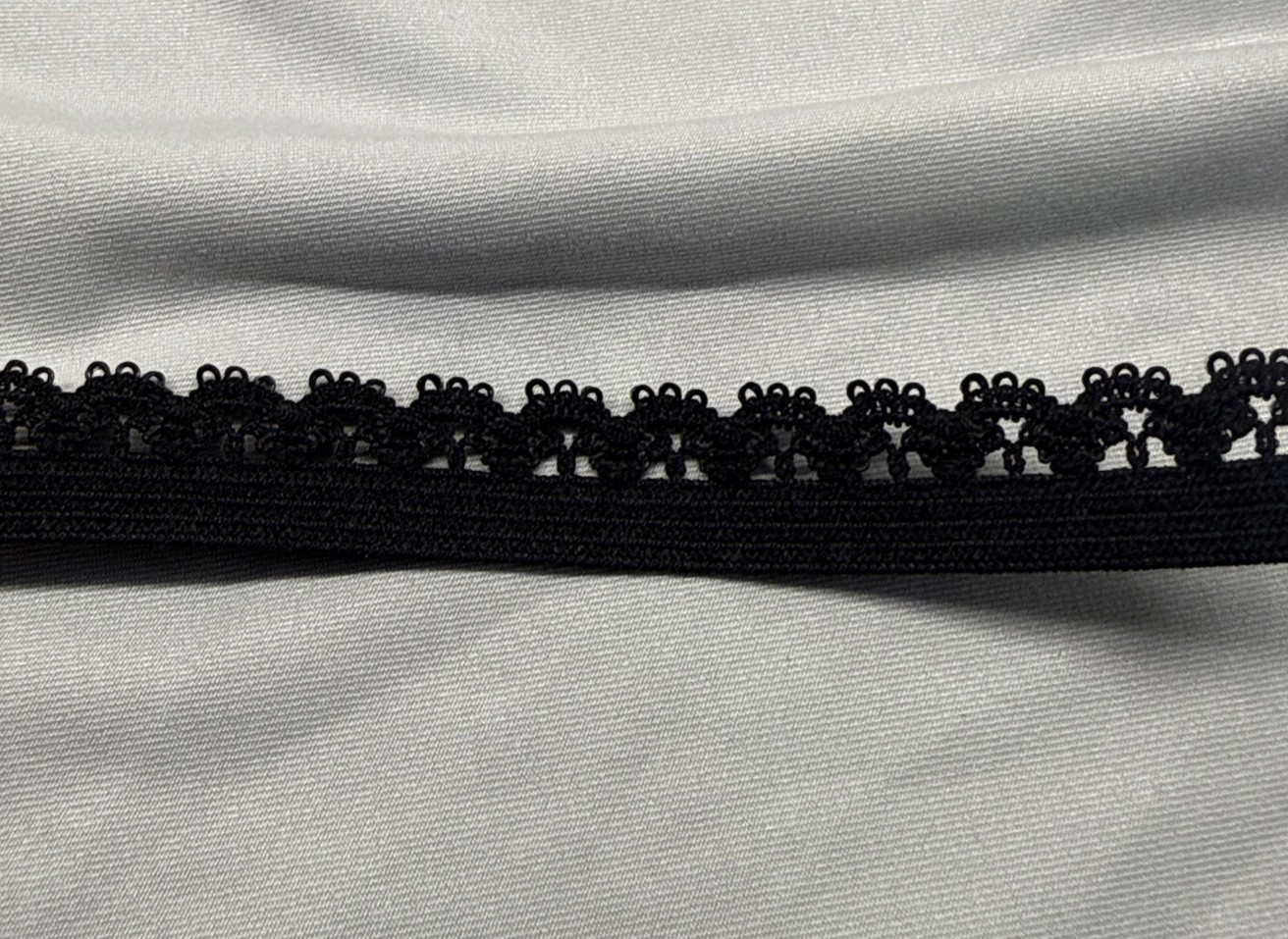 15 Yards Frilly Edge Stretch 1/2″ Lace Elastic for Hair Ties Headbands Panties S