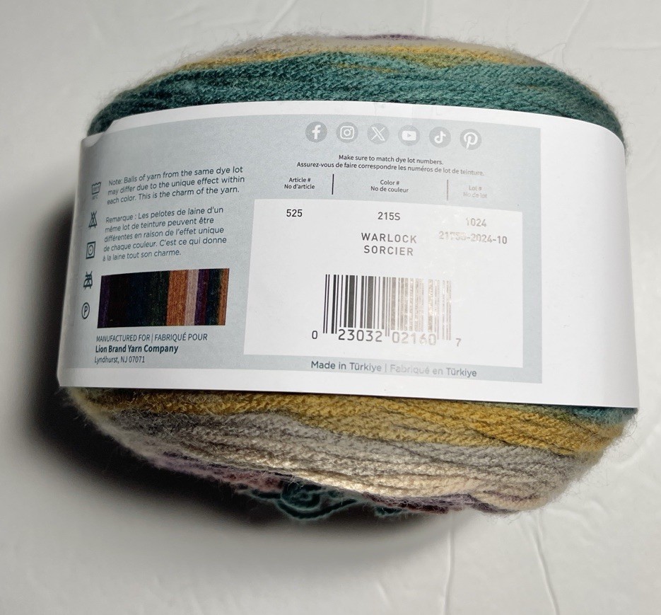 LION BRAND MANDALA CAKE 1- Pk. WARLOCK . I COMBINE SHIPPING. see details.