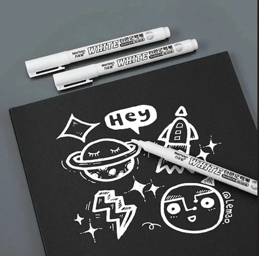 3Pc Waterproof Metal Marker Permanent White Paint Pen Washing Art Painting Graff