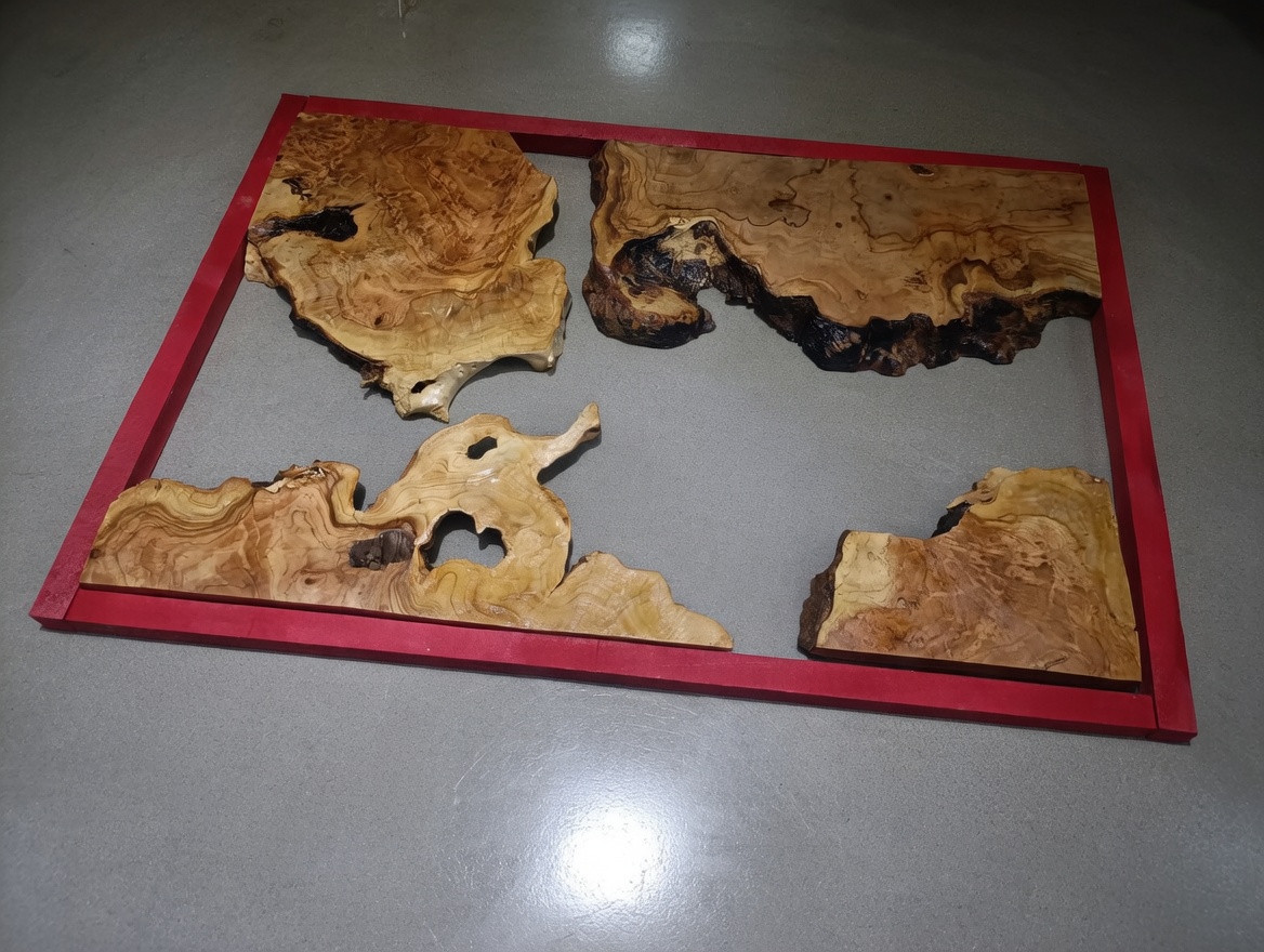 Live Edge Olive Root Slab Set for DIY River Table, Ready to be Resin Table 20×32