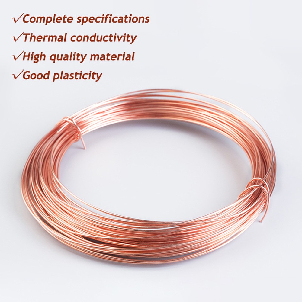 Pure Copper Wire Bare Uncoated Assorted Sizes Ø 0.2-5mm Round Solid Copper Wire