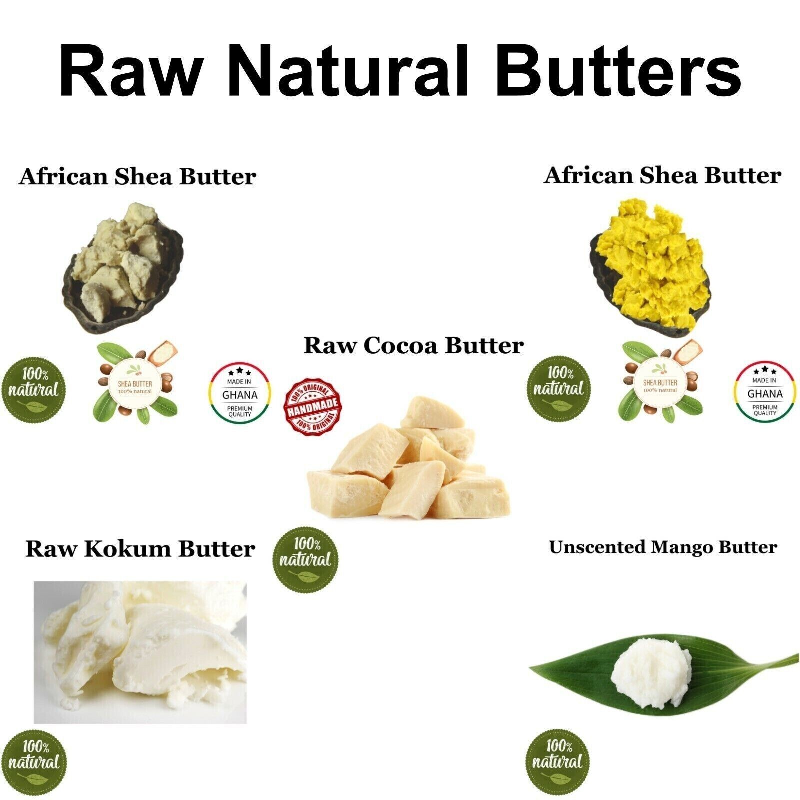 3 lb. Mango Butter 100% Pure Organic Natural Cream, Body Butter Face Skin Hair