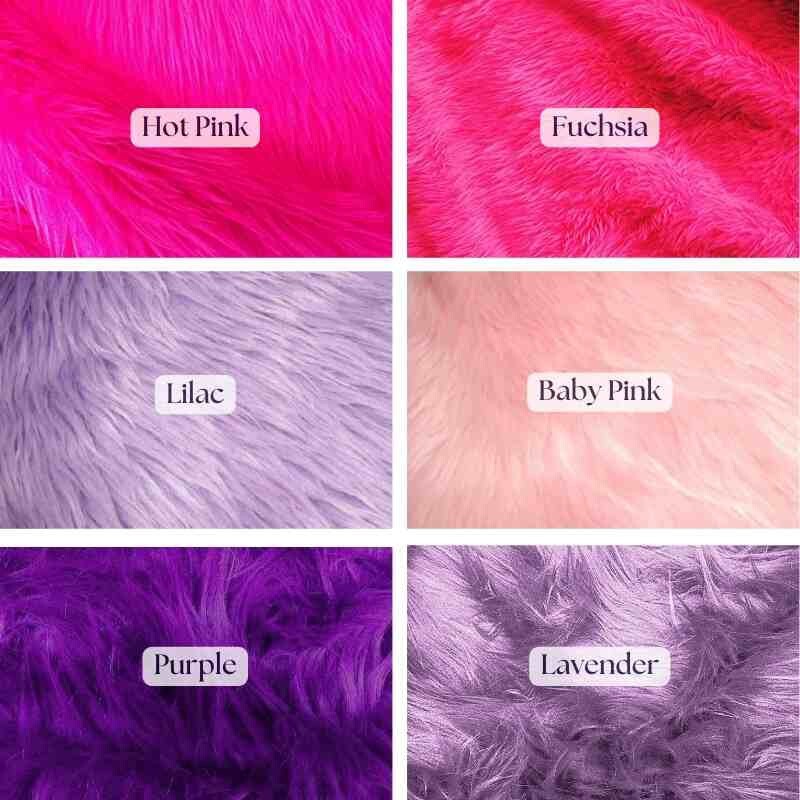 Fluffy Shaggy Faux Fur Fabric by Yard – 60″ Wide Soft Long Pile for Décor