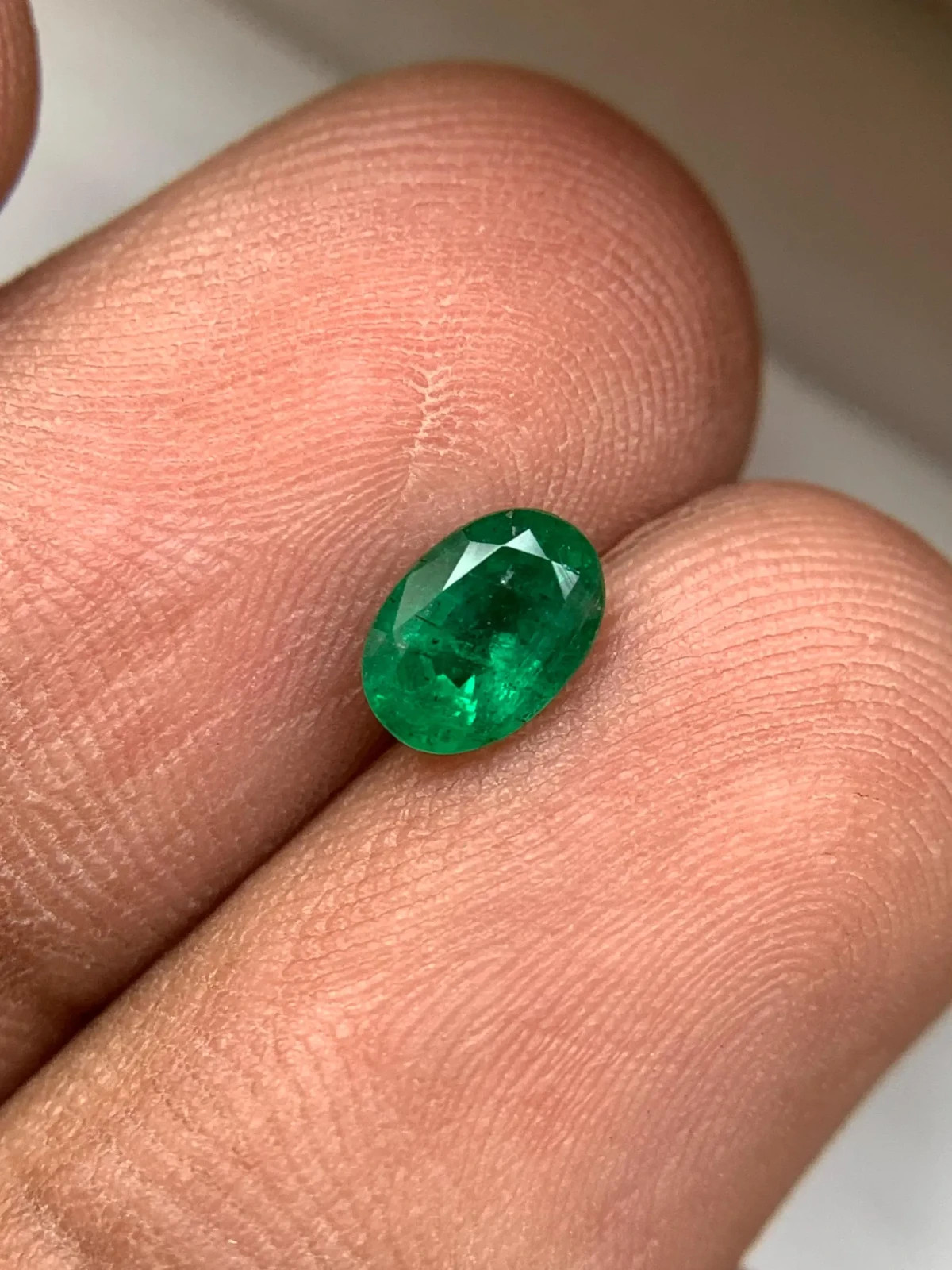Natural Zambia Emerald 1.23 Cts Oval Cut 8×6 MM Loose Gemstone For Jewelry