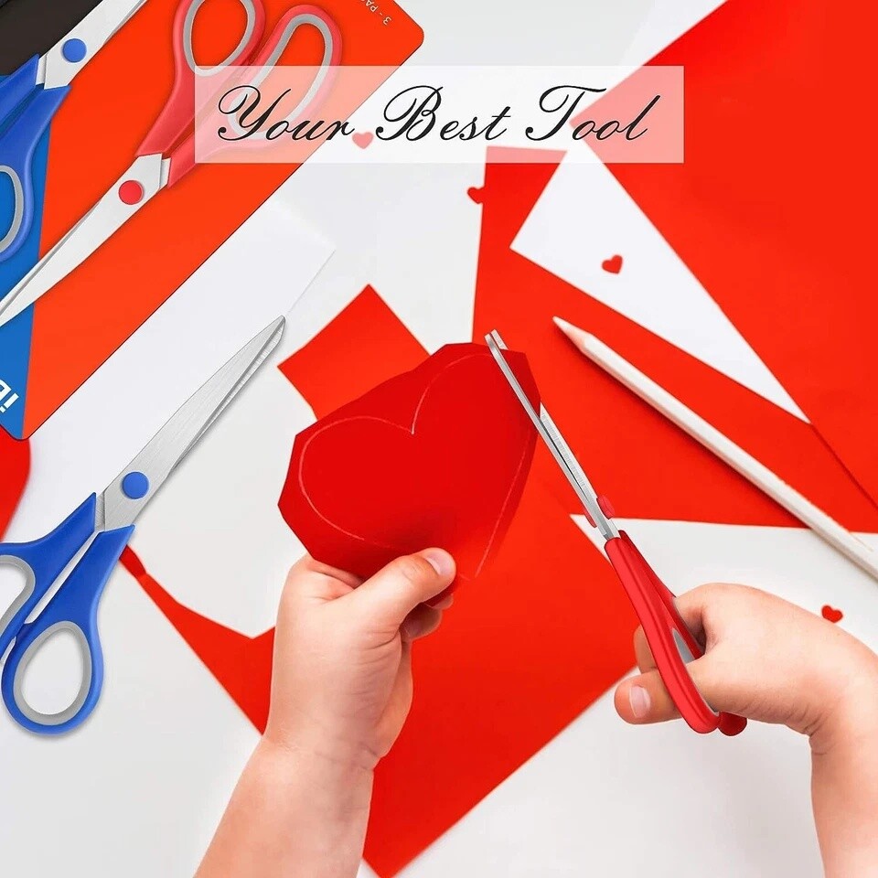 8-Inch Multipurpose Scissors Bulk Pack of 3 – Ultra Sharp Blades